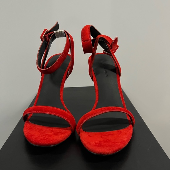 NWB Alexander Wang Antonia red suede heels size 37 - Picture 8 of 11